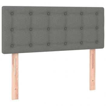 LED Kopfteil Dunkelgrau 100x5x78/88 cm Stoff