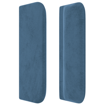 Boxspringbett mit Matratze Dunkelblau 90x190 cm Samt