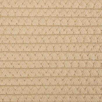 Aufbewahrungskorb Beige und Weiß Ø40x25 cm Baumwolle