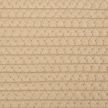 Wäschekorb Beige und Weiß Ø60x36 cm Baumwolle