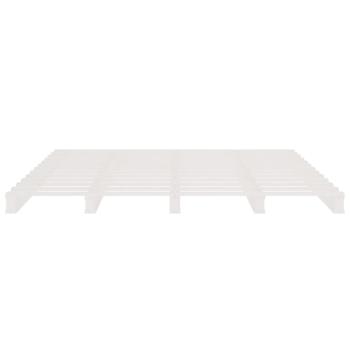 Palettenbett Weiß 180x200 cm Massivholz