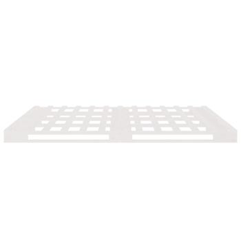 Palettenbett Weiß 180x200 cm Massivholz