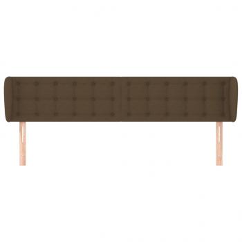 Kopfteil mit Ohren Dunkelbraun 163x23x78/88 cm Stoff