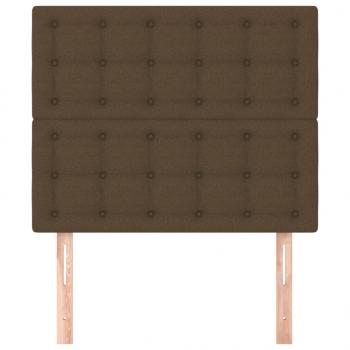 Kopfteile 2 Stk. Dunkelbraun 80x5x78/88 cm Stoff