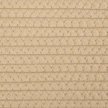 Wäschekorb Beige und Weiß Ø55x36 cm Baumwolle