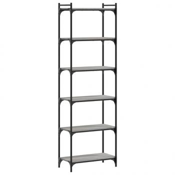 Bücherregal 6 Böden Grau Sonoma 60x30x188 cm Holzwerkstoff