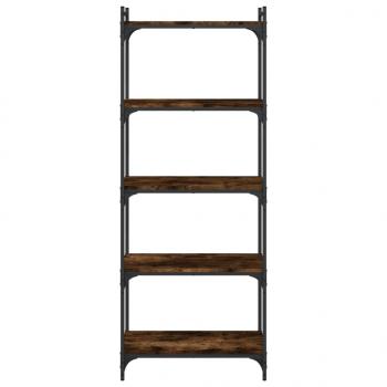 Bücherregal 5 Böden Räuchereiche 60x30x154 cm Holzwerkstoff