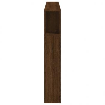LED-Kopfteil Braun Eichen-Optik 160x18,5x103,5 cm Holzwerkstoff