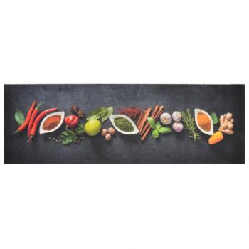 Küchenteppich Waschbar Gewürze 60x180 cm Samt