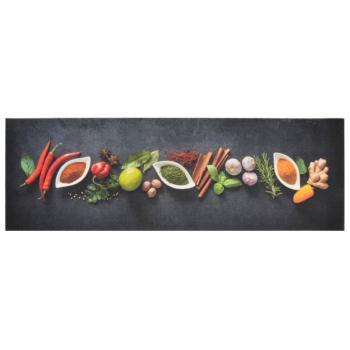 Küchenteppich Waschbar Gewürze 60x180 cm Samt