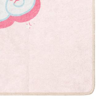 Kinderteppich Rosa 160x230 cm Einhorn Waschbar Rutschfest