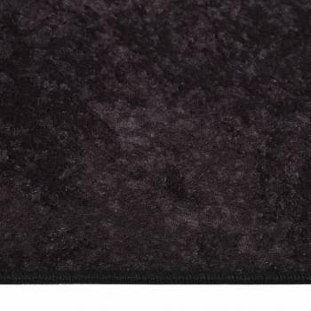 Teppich Waschbar Anthrazit 400x300 cm Rutschfest