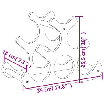 Weinregal für 6 Flaschen 35x18x25,5 cm Bambus