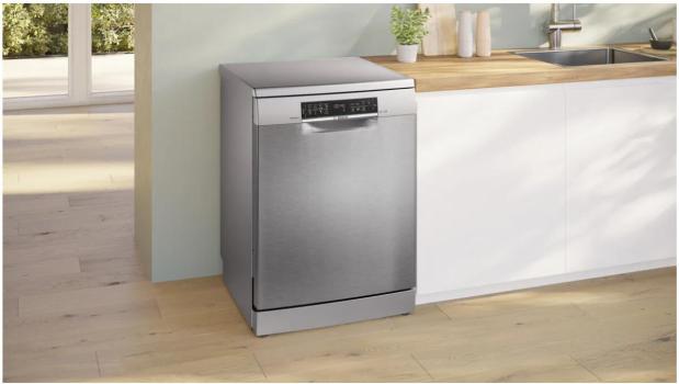 Bosch SMS6ZCI16E Serie 6 Standgeschirrspüler, 60 cm breit, 14 Maßgedecke, AquaStop, Silence Plus, Max Flex Körbe, VarioSchublade, HomeConnect, Innenraumbeleuchtung, Gebürsteter Stahl mit Anti-Fingerprint