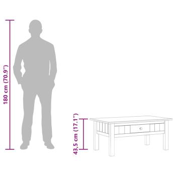Couchtisch 100x60x45 cm Massivholz Panama-Kiefer 