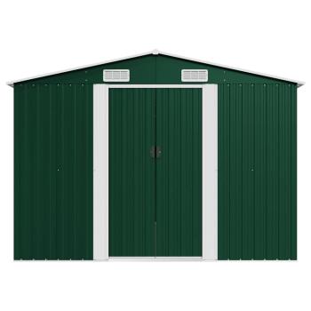 Gerätehaus 257x489x181 cm Metall Grün