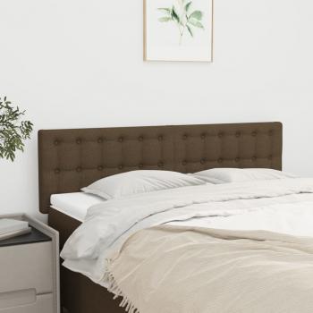 ARDEBO.de - Kopfteile 2 Stk. Dunkelbraun 72x5x78/88 cm Stoff