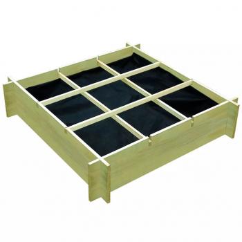 ARDEBO.de - Hochbeet 90 x 90 x 20 cm Imprägniertes Holz 