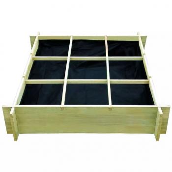 Hochbeet 90 x 90 x 20 cm Imprägniertes Holz 