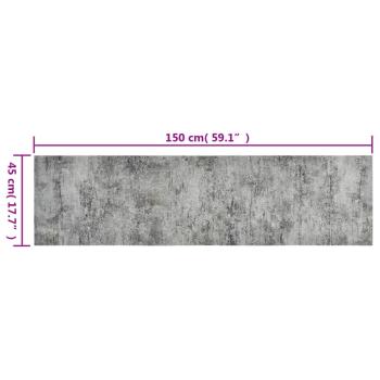Küchenteppich Waschbar Beton 45x150 cm Samt