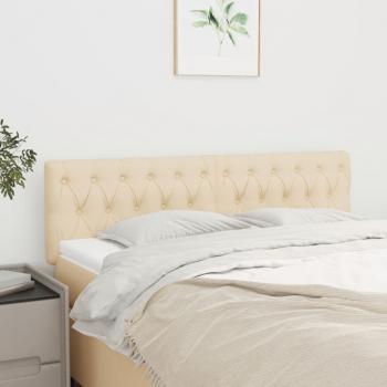 ARDEBO.de - Kopfteile 2 Stk. Creme 72x7x78/88 cm Stoff