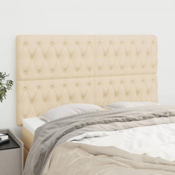 ARDEBO.de - Kopfteile 4 Stk. Creme 72x7x78/88 cm Stoff