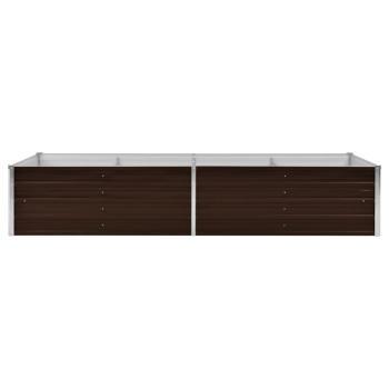 Garten-Hochbeet Braun 240 x 80 x 45 cm Verzinkter Stahl