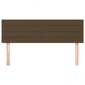Kopfteile 2 Stk. Dunkelbraun 72x5x78/88 cm Stoff