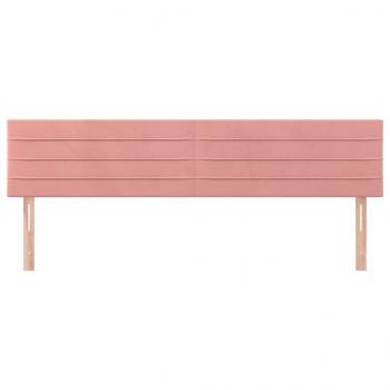 Kopfteile 2 Stk. Rosa 80x5x78/88 cm Samt