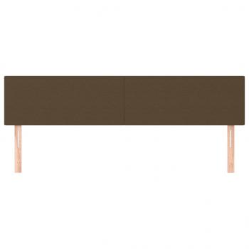 Kopfteile 2 Stk. Dunkelbraun 90x5x78/88 cm Stoff