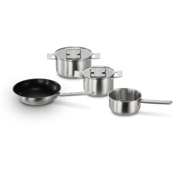 ARDEBO.de Siemens HZ9SE040 Kochgeschirr-Set, backofenfest, spülmaschinengeeignet, 4-teilig, edelstahl