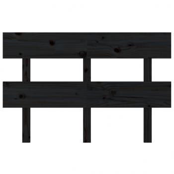 Kopfteil Schwarz 124x3x81 cm Massivholz Kiefer