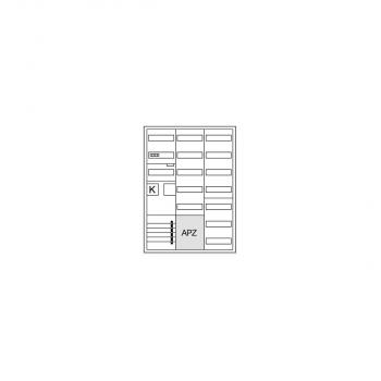 Hager ZB33SEF157 Komplettschrank, universZ, 1 ZP, BKE-I, APZ, ESA, VT13, IP44, H=1100mm, 3-Feld
