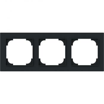 Busch-Jaeger 1723-45M Abdeckrahmen, art linear, 3-fach Rahmen, schwarz matt (2CKA001754A4856)