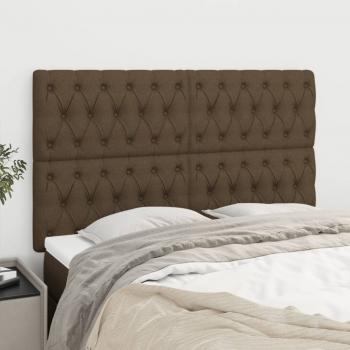 ARDEBO.de - Kopfteile 4 Stk. Dunkelbraun 80x7x78/88 cm Stoff