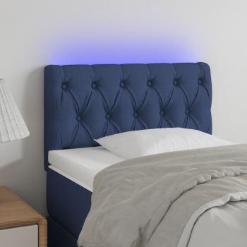 ARDEBO.de - LED Kopfteil Blau 80x7x78/88 cm Stoff