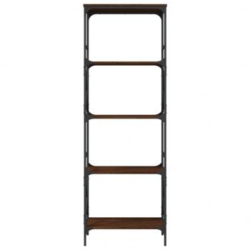 Bücherregal 5 Böden Braun Eiche-Optik 59x35x171cm Holzwerkstoff
