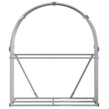 Kaminholzunterstand Hellgrau 120x45x140 cm Verzinkter Stahl