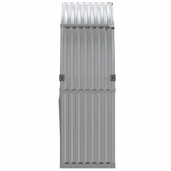 Kaminholzunterstand Hellgrau 120x45x140 cm Verzinkter Stahl