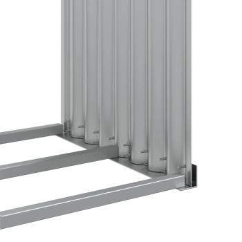 Kaminholzunterstand Hellgrau 120x45x140 cm Verzinkter Stahl