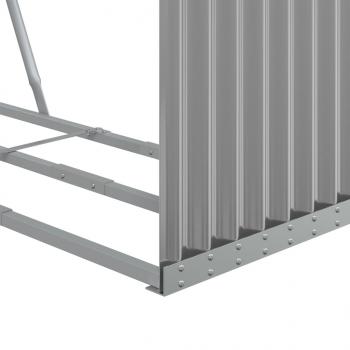 Kaminholzunterstand Hellgrau 120x45x140 cm Verzinkter Stahl