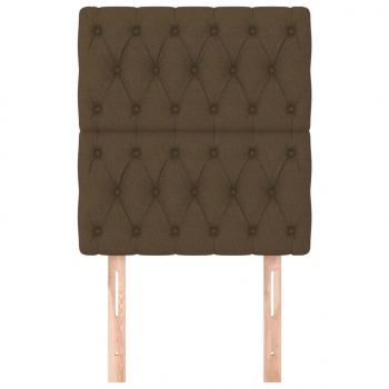 Kopfteile 2 Stk. Dunkelbraun 80x7x78/88 cm Stoff