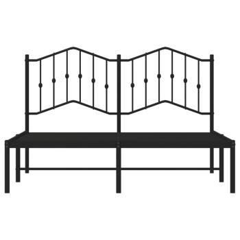 Bettgestell mit Kopfteil Metall Schwarz 150x200 cm