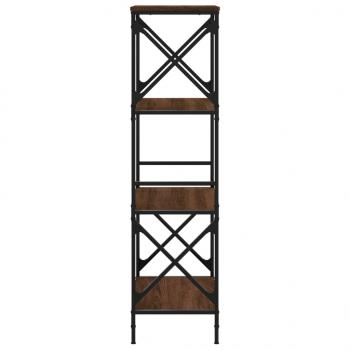 Bücherregal 4 Böden Braun Eiche 59x35x132 cm Holzwerkstoff