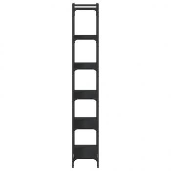 Bücherregal 6 Böden Schwarz 80x30x188 cm Holzwerkstoff