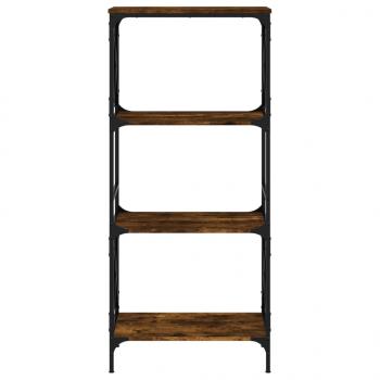 Bücherregal 4 Böden Räuchereiche 59x35x132 cm Holzwerkstoff