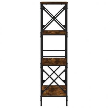 Bücherregal 4 Böden Räuchereiche 59x35x132 cm Holzwerkstoff