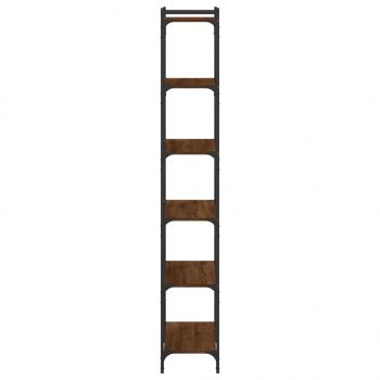 Bücherregal 6 Böden Braun Eiche-Optik 80x30x188cm Holzwerkstoff