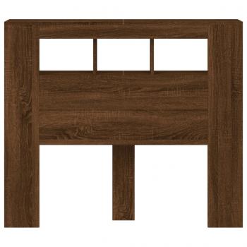 LED-Kopfteil Braun Eichen-Optik 120x18,5x103,5 cm Holzwerkstoff