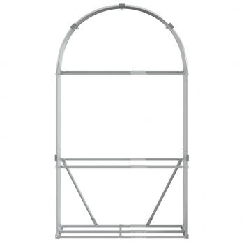 Kaminholzunterstand Hellgrau 120x45x210 cm Verzinkter Stahl